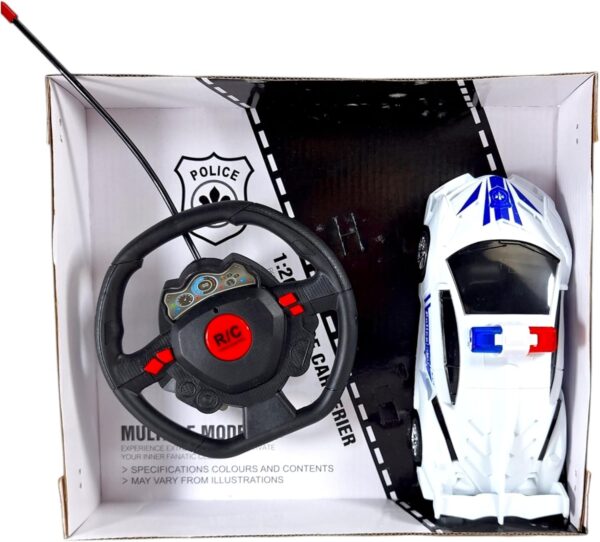 voiture de police télécommandée avec volant – Image 2