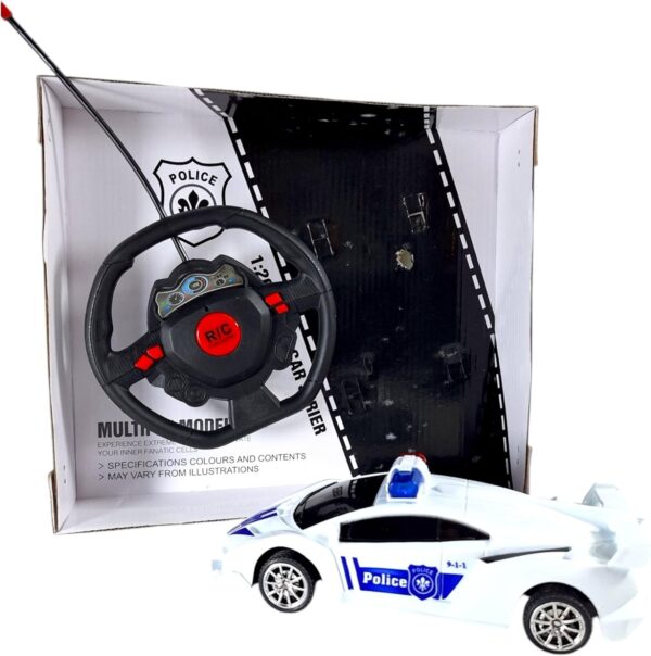 voiture de police télécommandée avec volant – Image 4