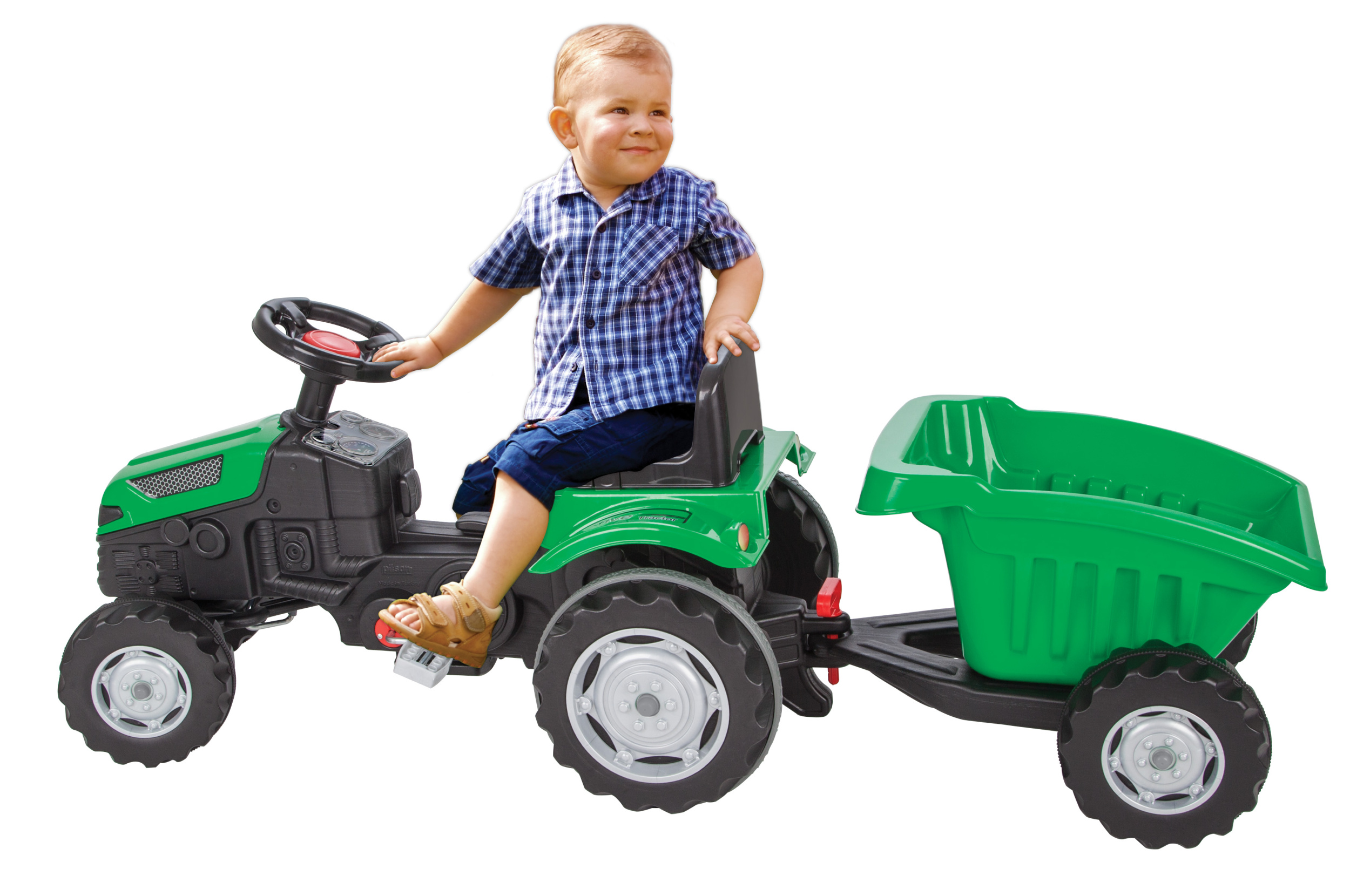 Tracteur à Pédales avec Remorque pour Enfants – Image 2