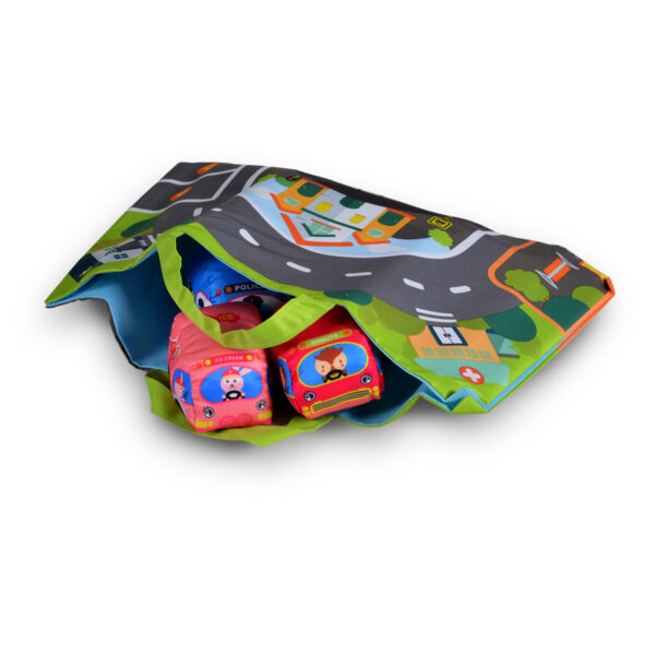 Set de Voitures Douces avec Tapis de Jeu – Image 3